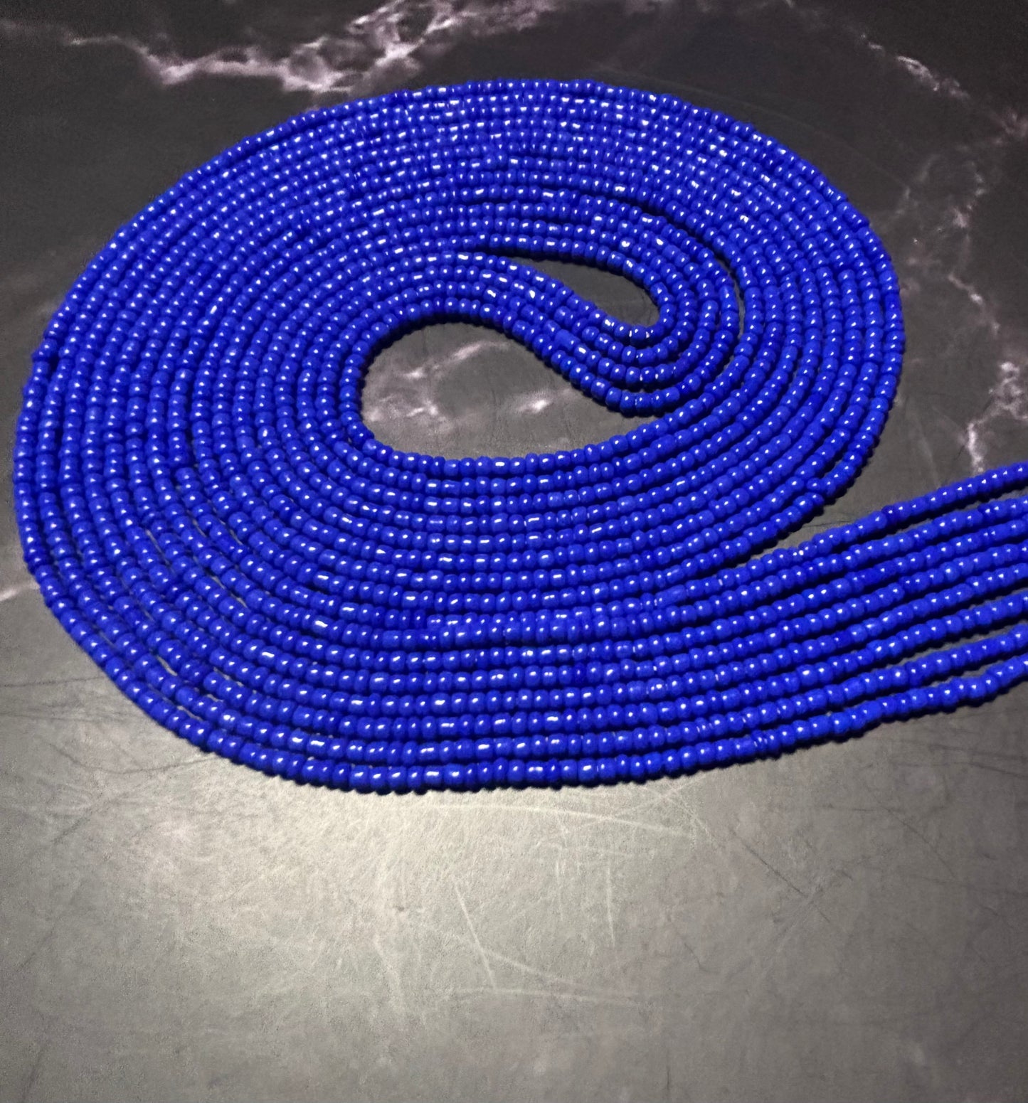 True Blue - Solid Blue Waist Bead