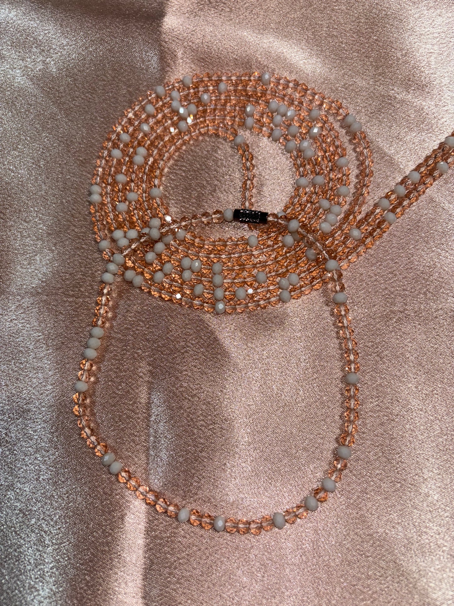 Blush Kisses Waist Bead and Anklet Set