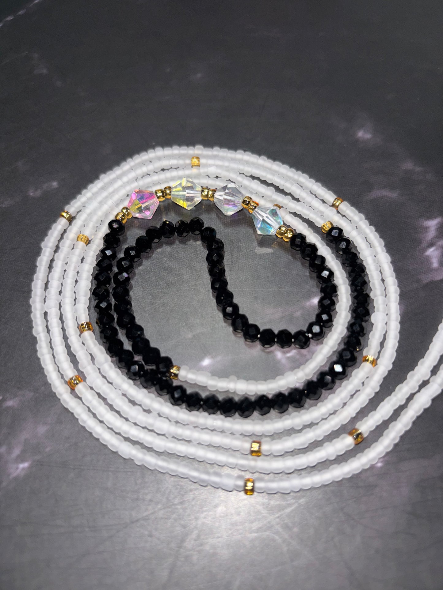 She is Woman - Multicolor Faceted Waist Beads