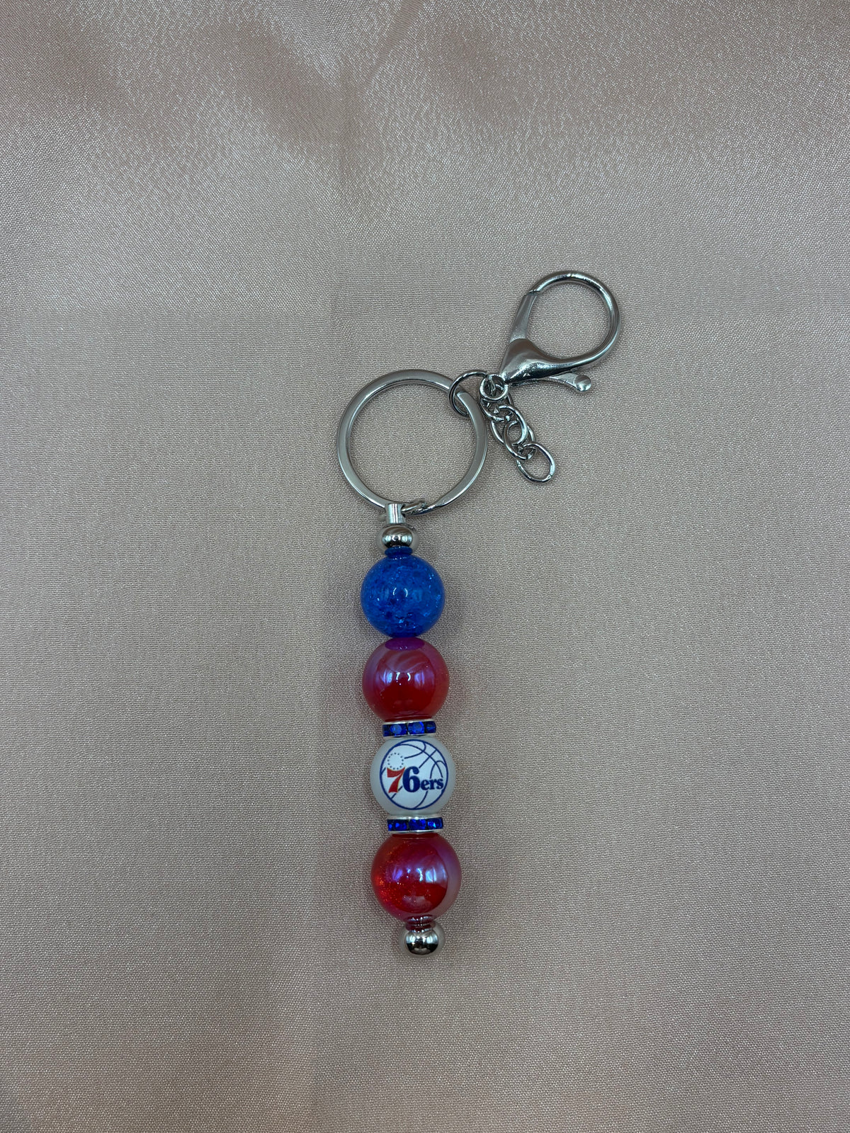 Philadelphia 76ers Beaded Keychains/Bag Charms | Assorted Styles