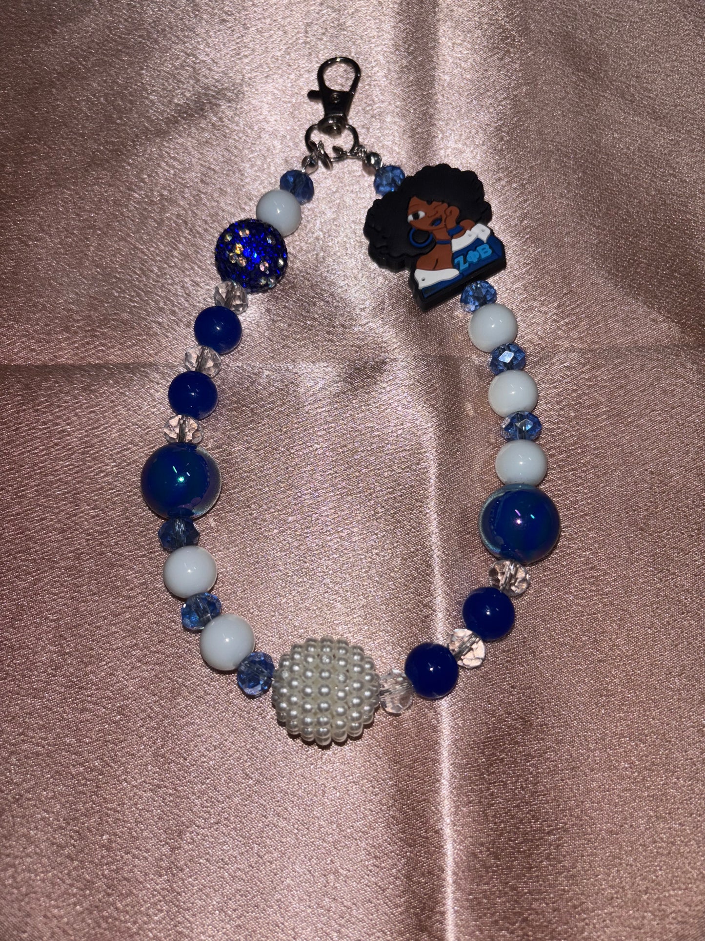 Blue Dynasty - Zeta Phi Beta Inspired Bag Charm