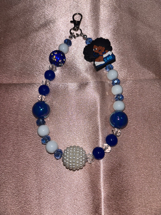 Blue Dynasty - Zeta Phi Beta Inspired Bag Charm