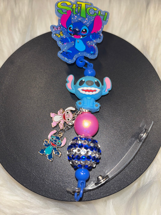 Ohana Energy Stitch Badge Reel – Beaded Retractable Badge Holder