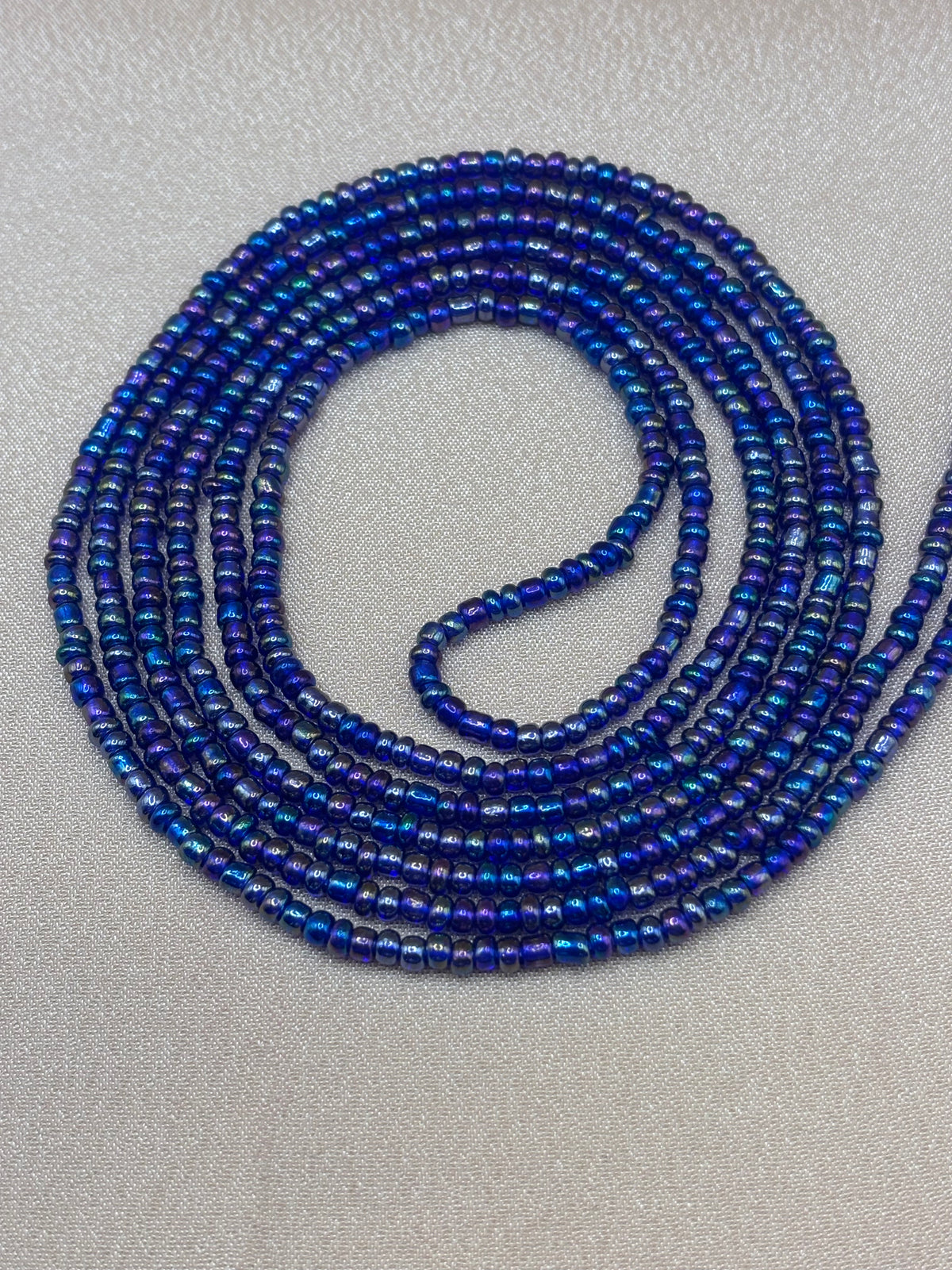 Galaxy Girl – Iridescent Blue Waist Beads