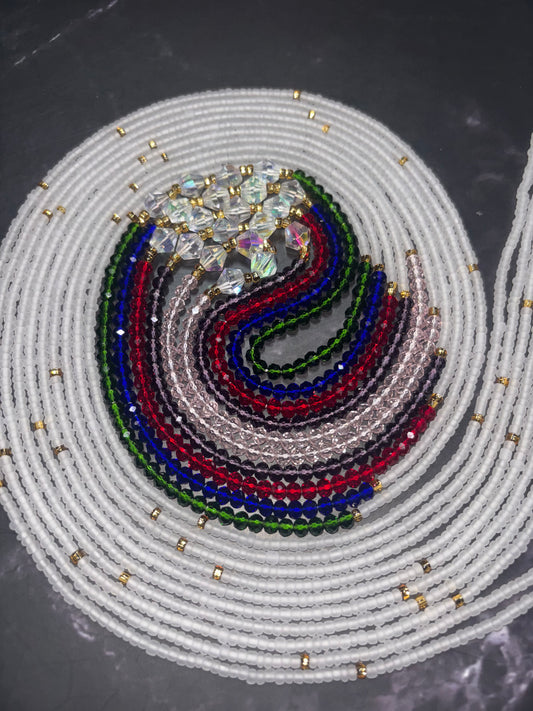 She is Woman - Multicolor Faceted Waist Beads
