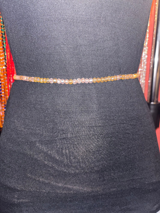 Rose Gold Goddess Waist Beads – Blush Pink & Gold Luxury Body Jewelry