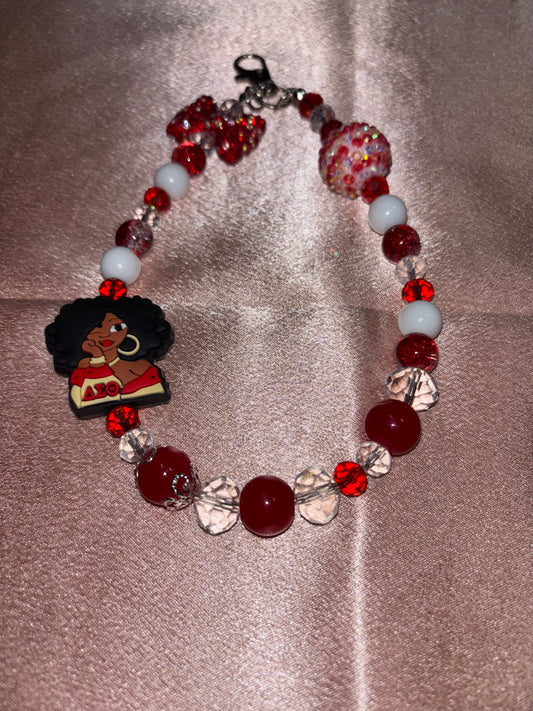 Crimson Legacy – Delta Sigma Theta Inspired Bag Charm