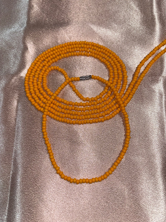 Tangerine Dream Waist Bead and Anklet Set