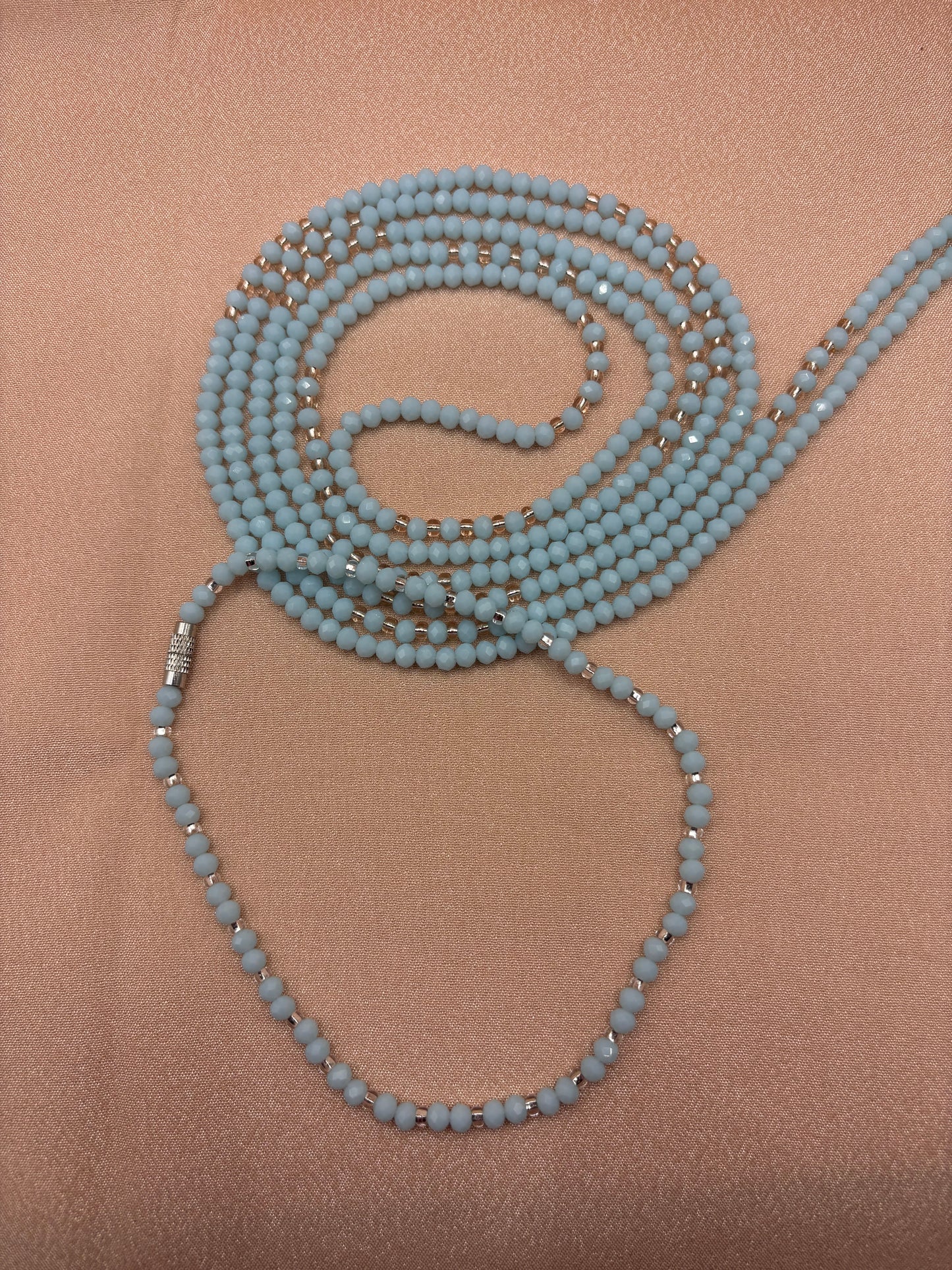 Serene Waters Waist Beads and Anklet Set