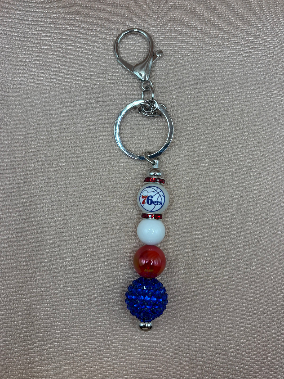 Philadelphia 76ers Beaded Keychains/Bag Charms | Assorted Styles