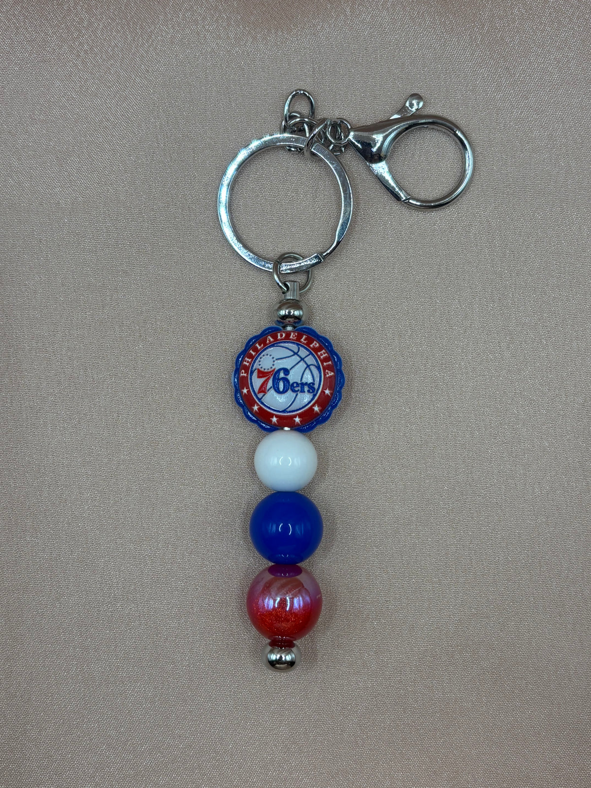 Philadelphia 76ers Beaded Keychains/Bag Charms | Assorted Styles