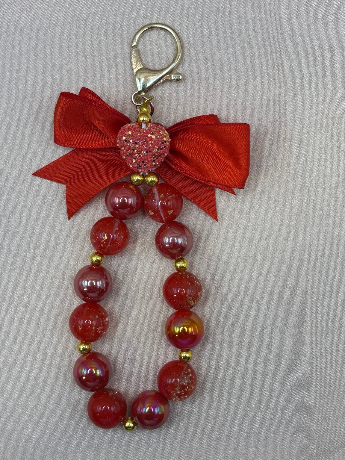 Scarlet Sweetheart Bag Charm