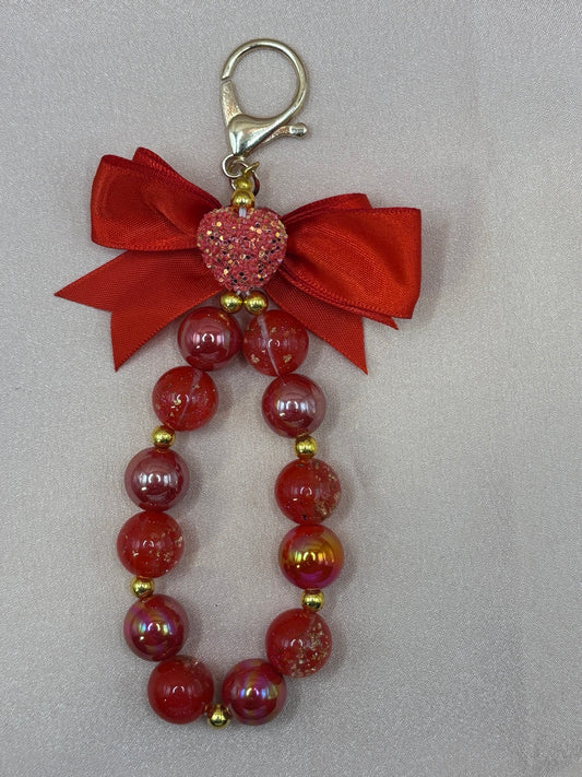 Scarlet Sweetheart Bag Charm