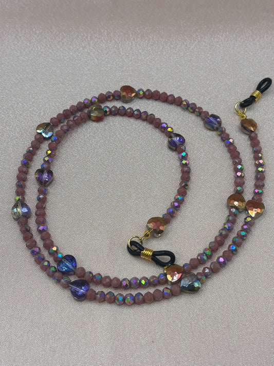 Change of Heart - Iridescent Facet Eyeglass Chain
