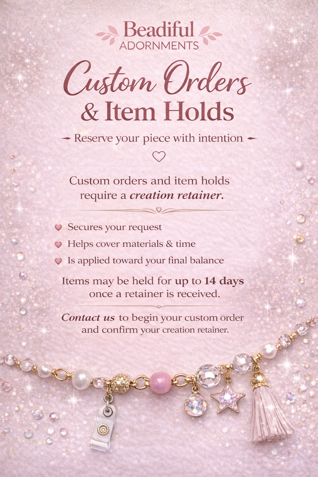 Custom Orders & Item Holds